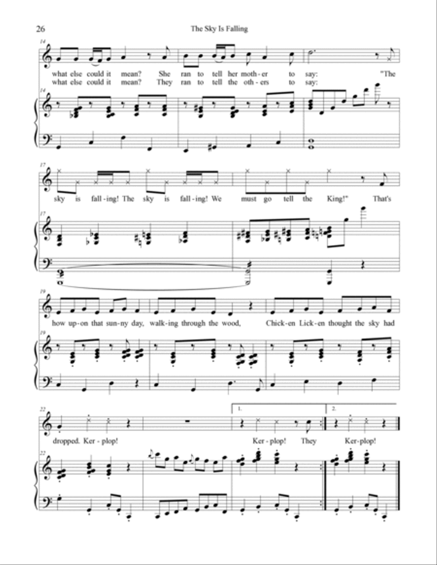 The Tale of Chicken Licken - Score Part 2 2021 Piano, Vocal, Guitar scores gallery preview page 4