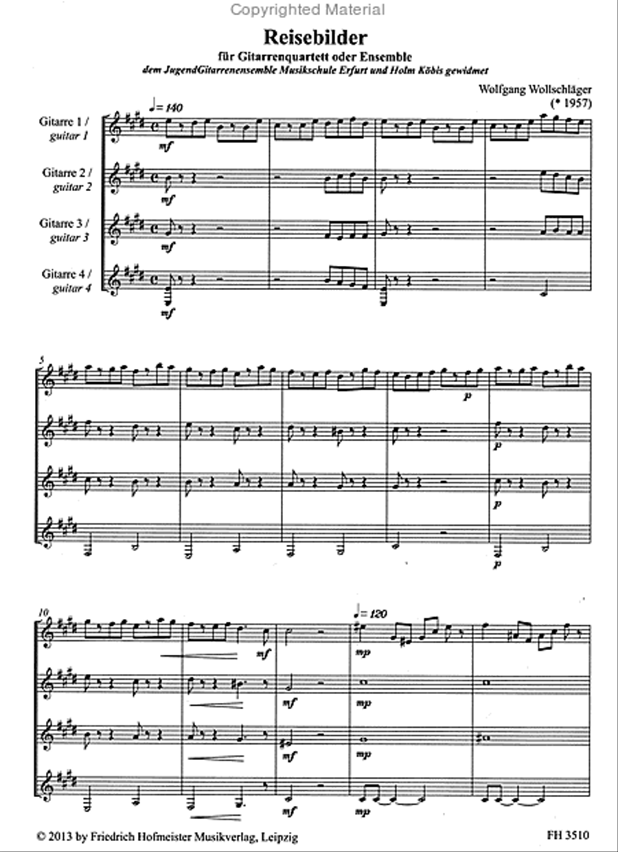 Reisebilder Guitar scores gallery preview page 2
