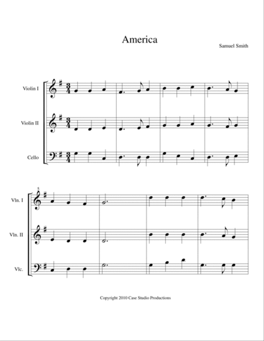 A Collection Of Hymns For String Trio book 1 String Trio scores gallery preview page 5