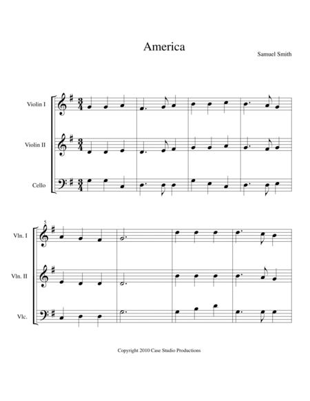 A Collection Of Hymns For String Trio book 1