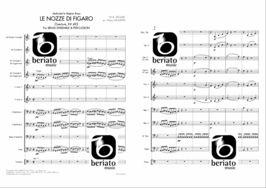 Le Nozze Di Figaro Le Nozze Di Figaro Percussion scores gallery preview page 2