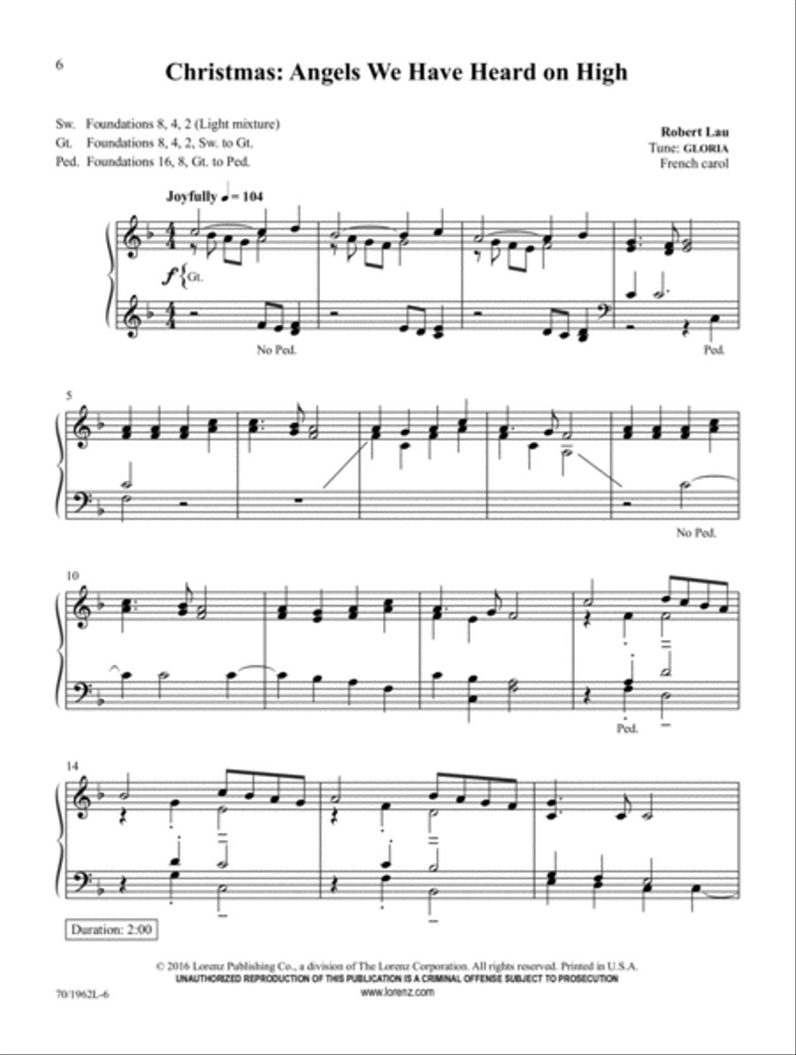 Advent through Easter Organ Solo scores gallery preview page 3