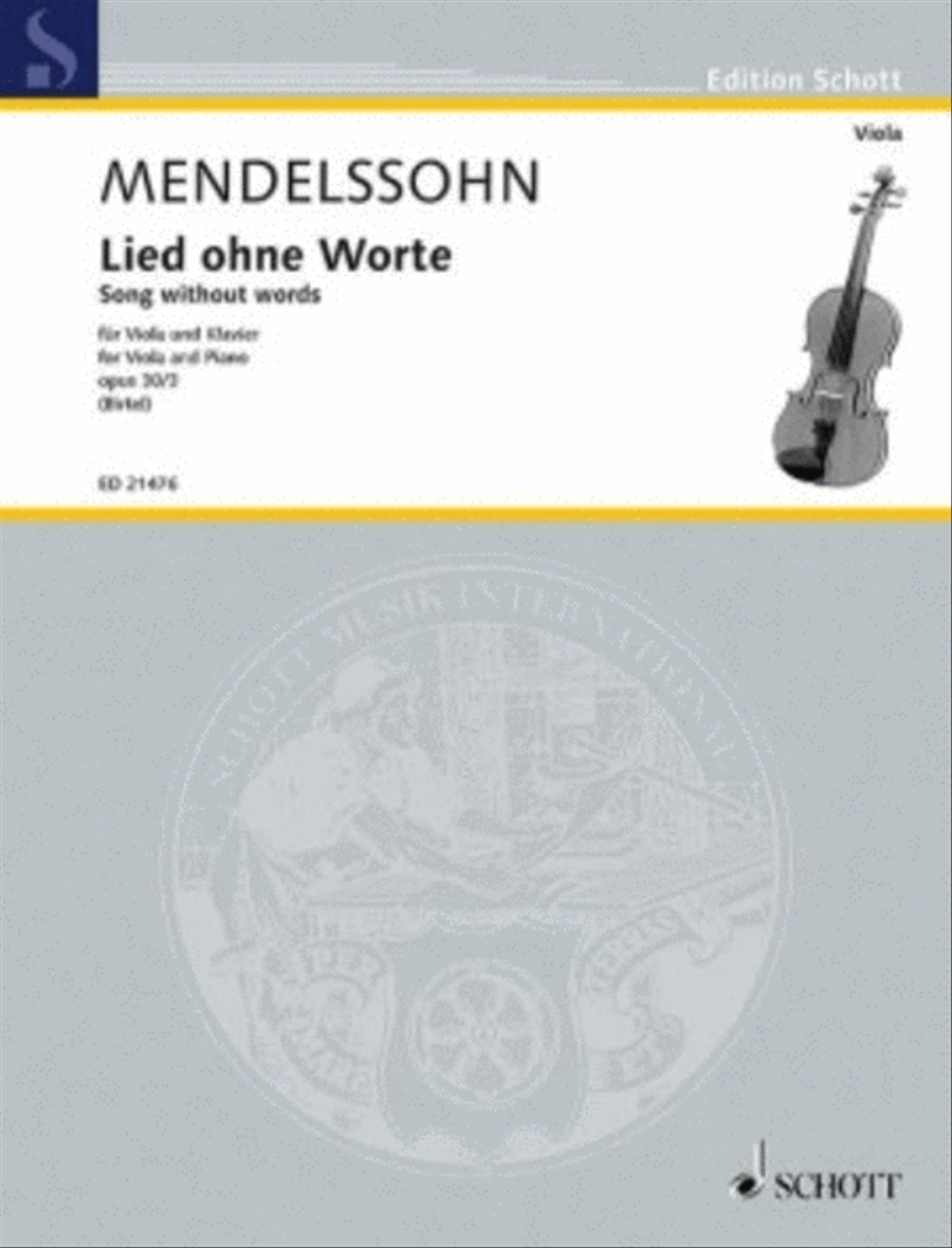 Song Without Words Op. 30/3 Piano Accompaniment scores gallery preview page 1