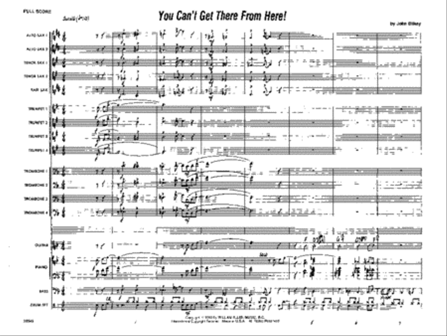 You Can't Get There From Here! Jazz Ensemble scores gallery preview page 2