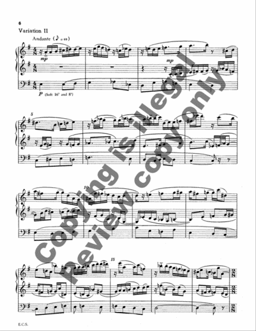 Partita on Baruch Haba Partita on Baruch Haba Organ scores gallery preview page 5