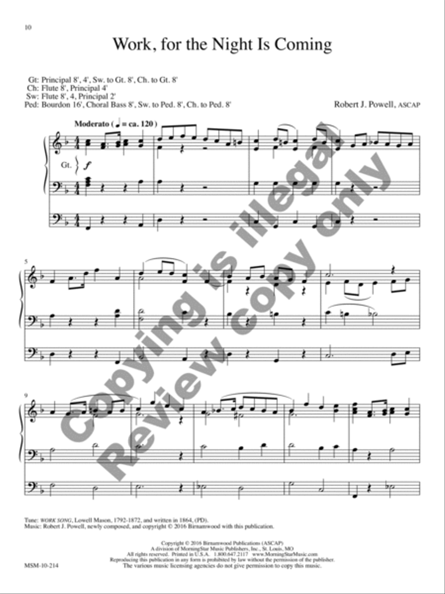 Three Postludes on Gospel Hymns, Set 2 Organ scores gallery preview page 5