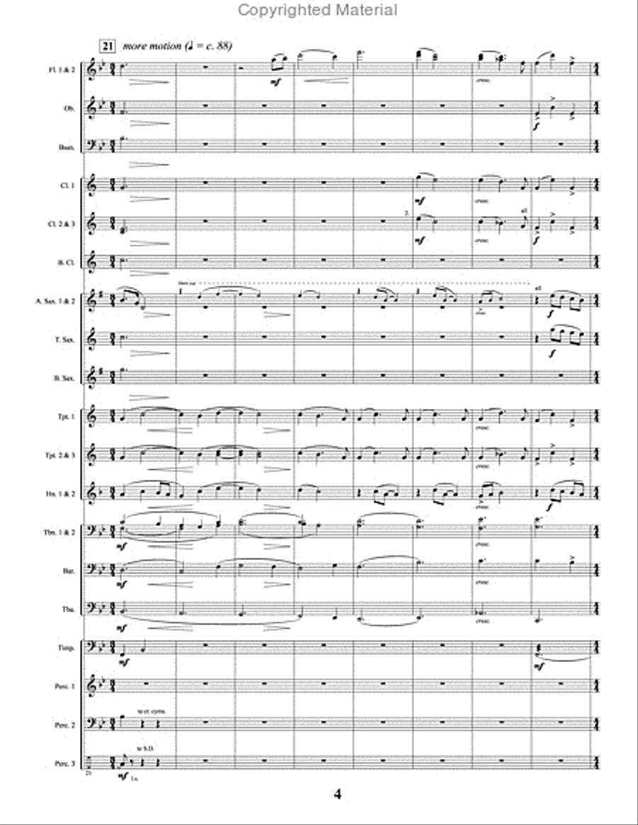 Hymn to the Dawn Concert Band scores gallery preview page 5