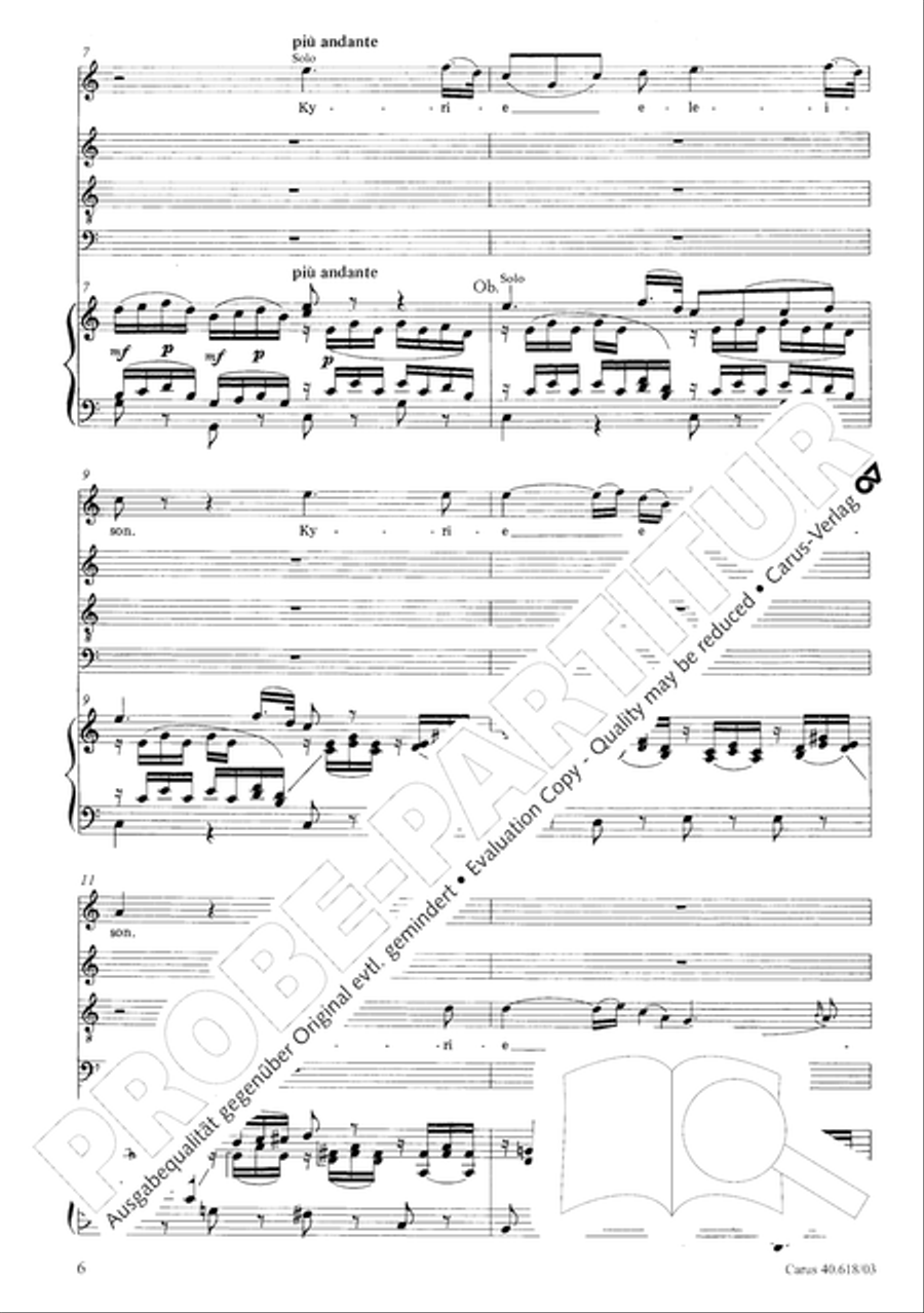 Mass in C (Missa in C) 4-Part scores gallery preview page 7