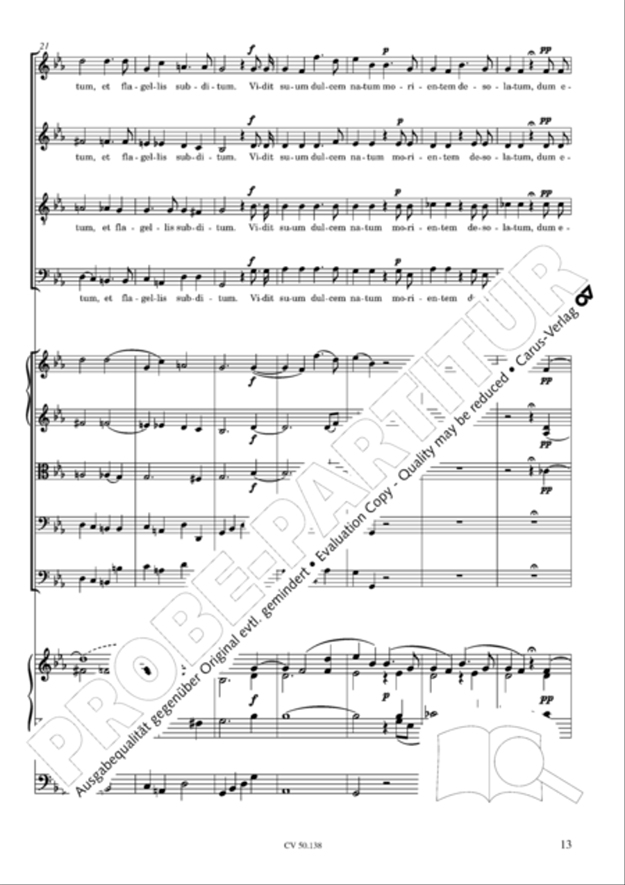 Stabat Mater in G minor 4-Part scores gallery preview page 14