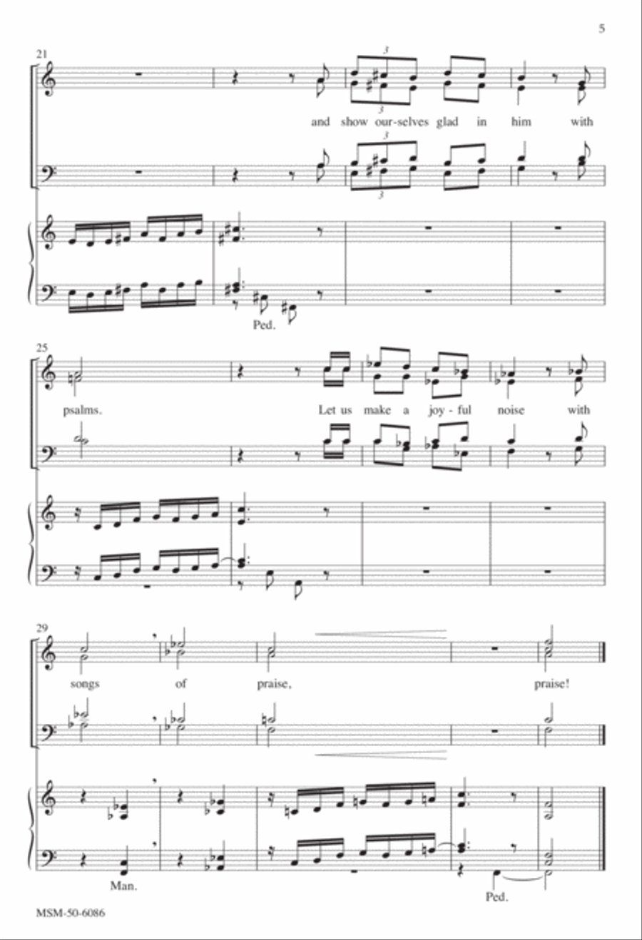 O Come, Let Us Sing to the Lord: Six Short Anthems or Introits 4-Part scores gallery preview page 4