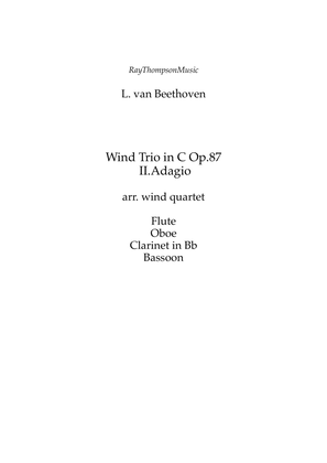 Book cover for Beethoven: Wind Trio in C Major Op.87 Mvt.II Adagio - woodwind quartet
