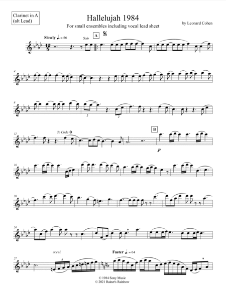 Hallelujah by Leonard Cohen Woodwind Trio - Digital Sheet Music