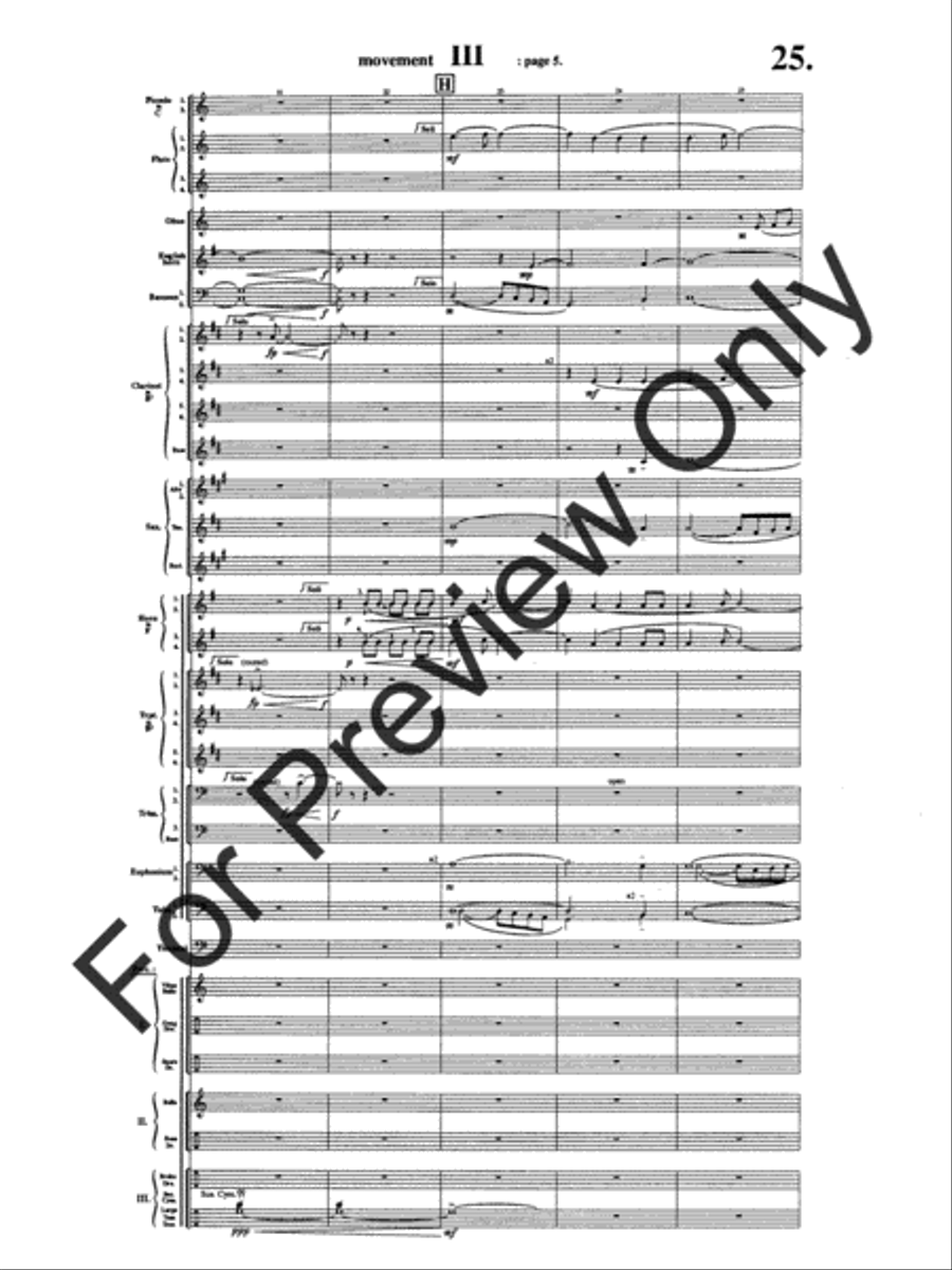 Symphony #1 In Memoriam Dresden 1945 Concert Band scores gallery preview page 29