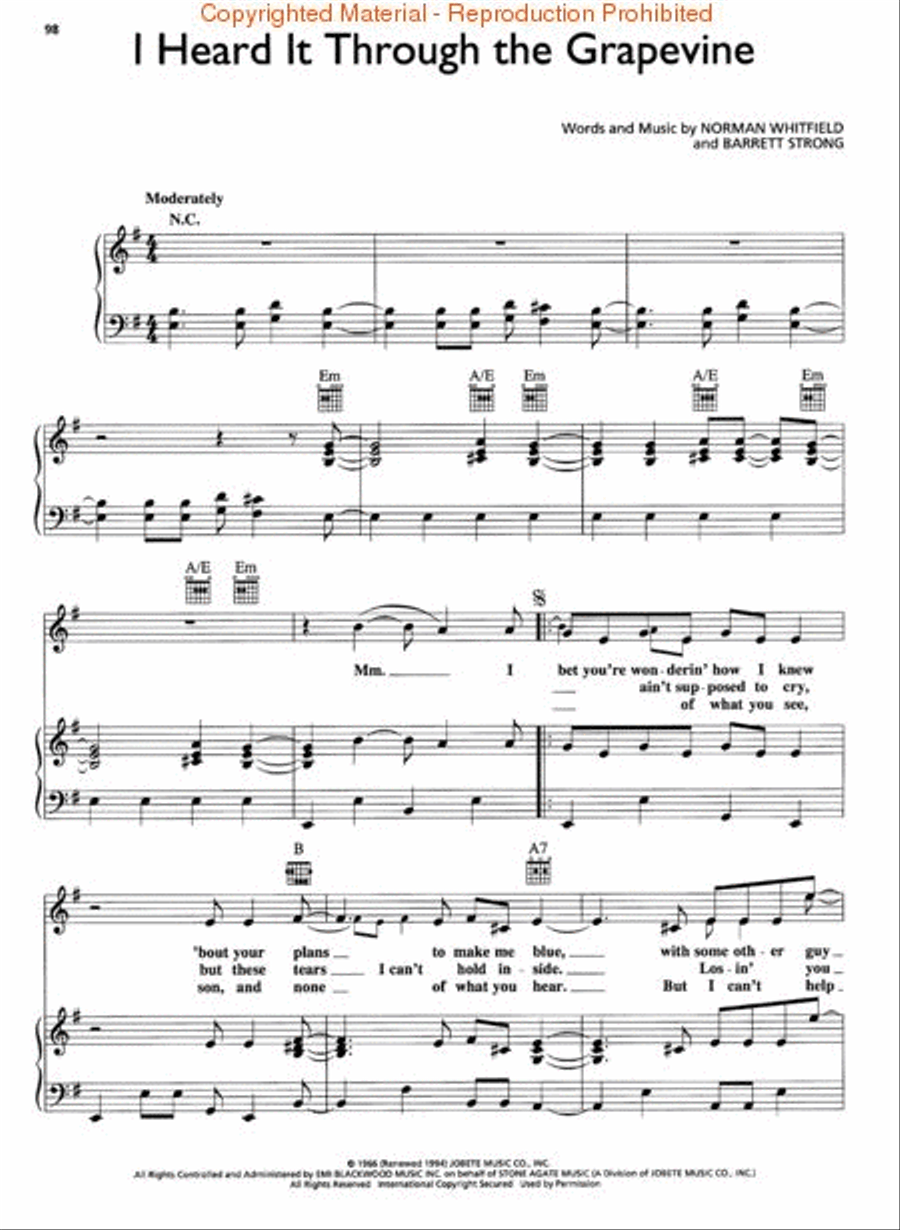 Motown Anthology Piano, Vocal, Guitar scores gallery preview page 4