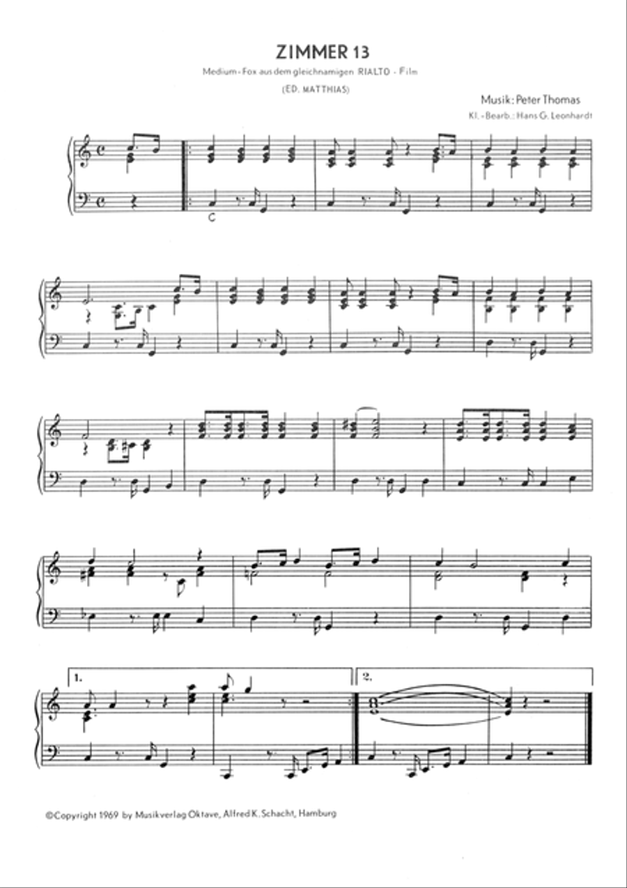 Zimmer 13 Piano, Vocal scores gallery preview page 3