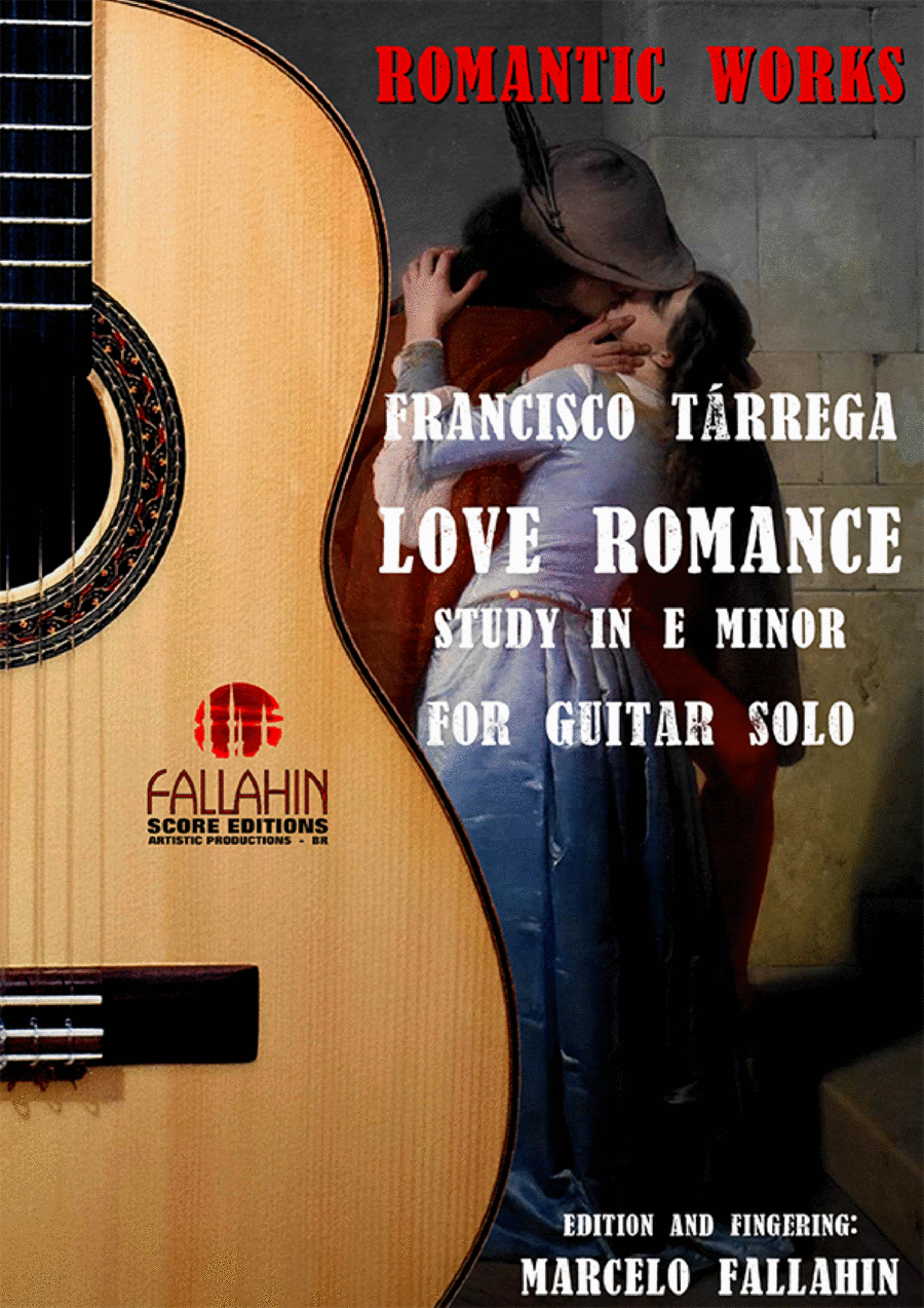 LOVE ROMANCE - FRANCISCO TÁRREGA - FOR GUITAR SOLO Acoustic Guitar scores gallery preview page 1