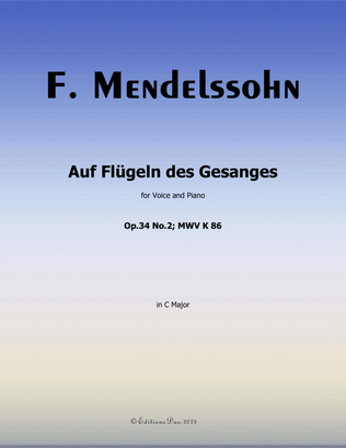 Auf Flügeln des Gesanges,by Mendelssohn,in C Major