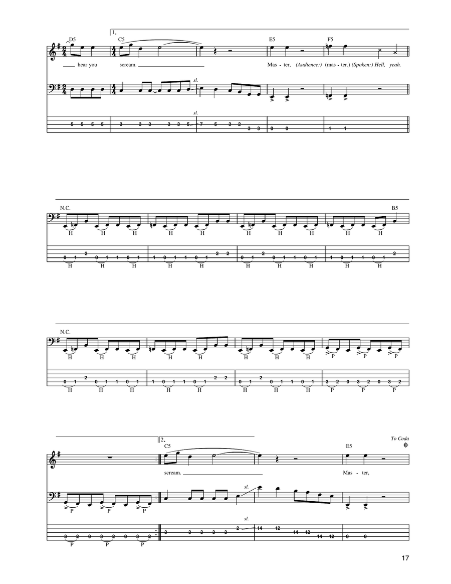 Master Of Puppets Acoustic Guitar scores gallery preview page 5