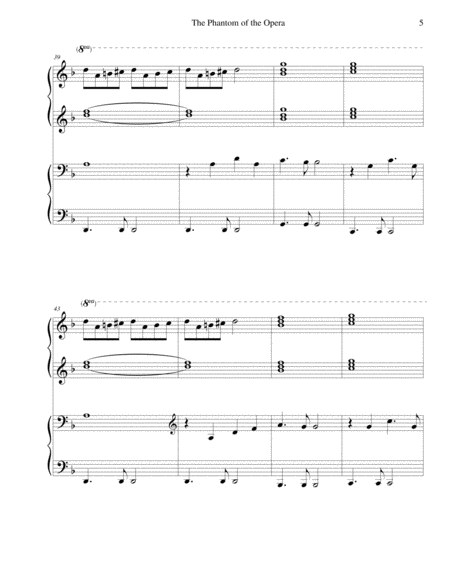 The Phantom Of The Opera - for piano duet