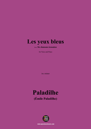 Book cover for Paladilhe-Les yeux bleus,in e minor