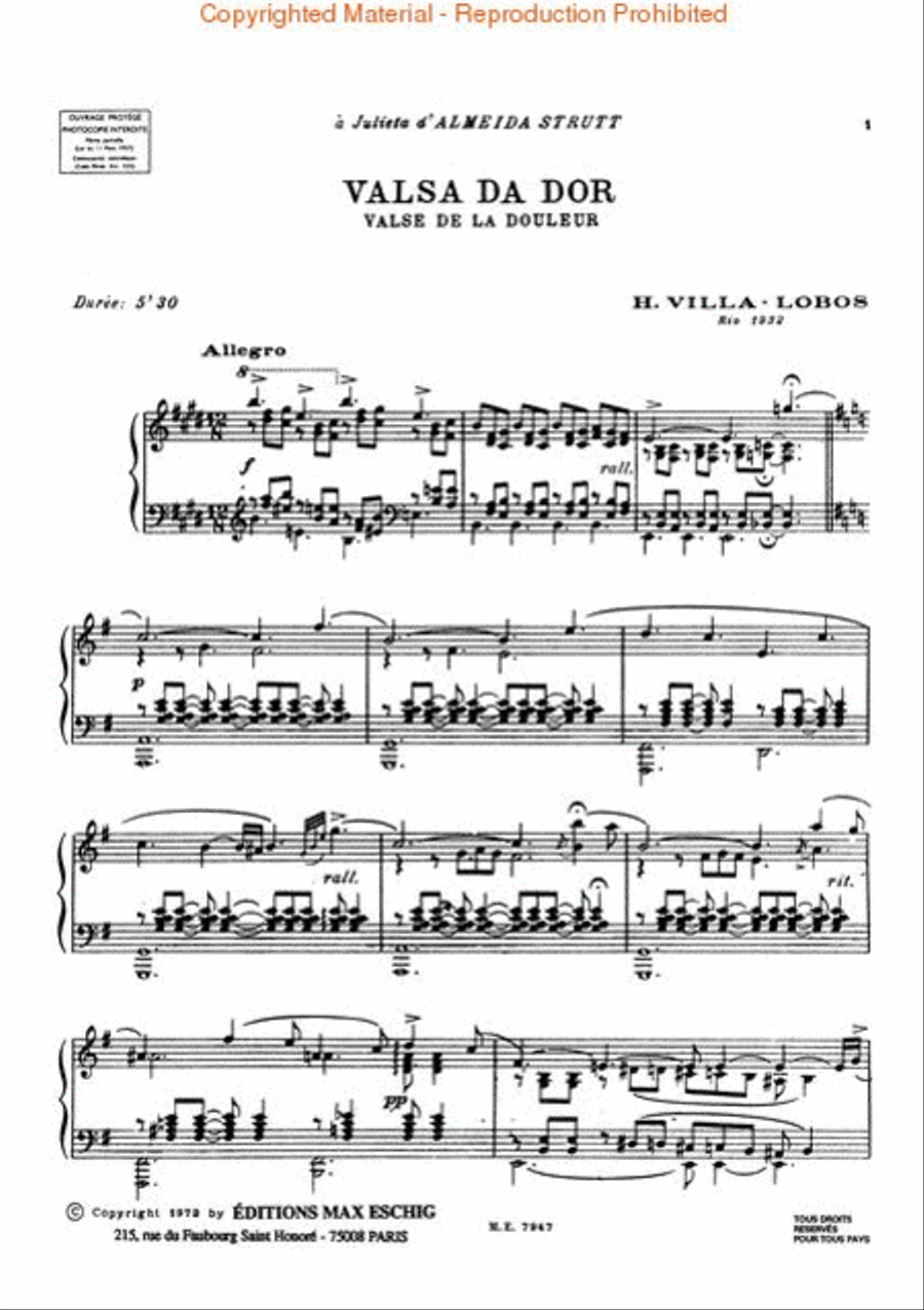 Valsa da dor Valsa da dor Piano Solo scores gallery preview page 3