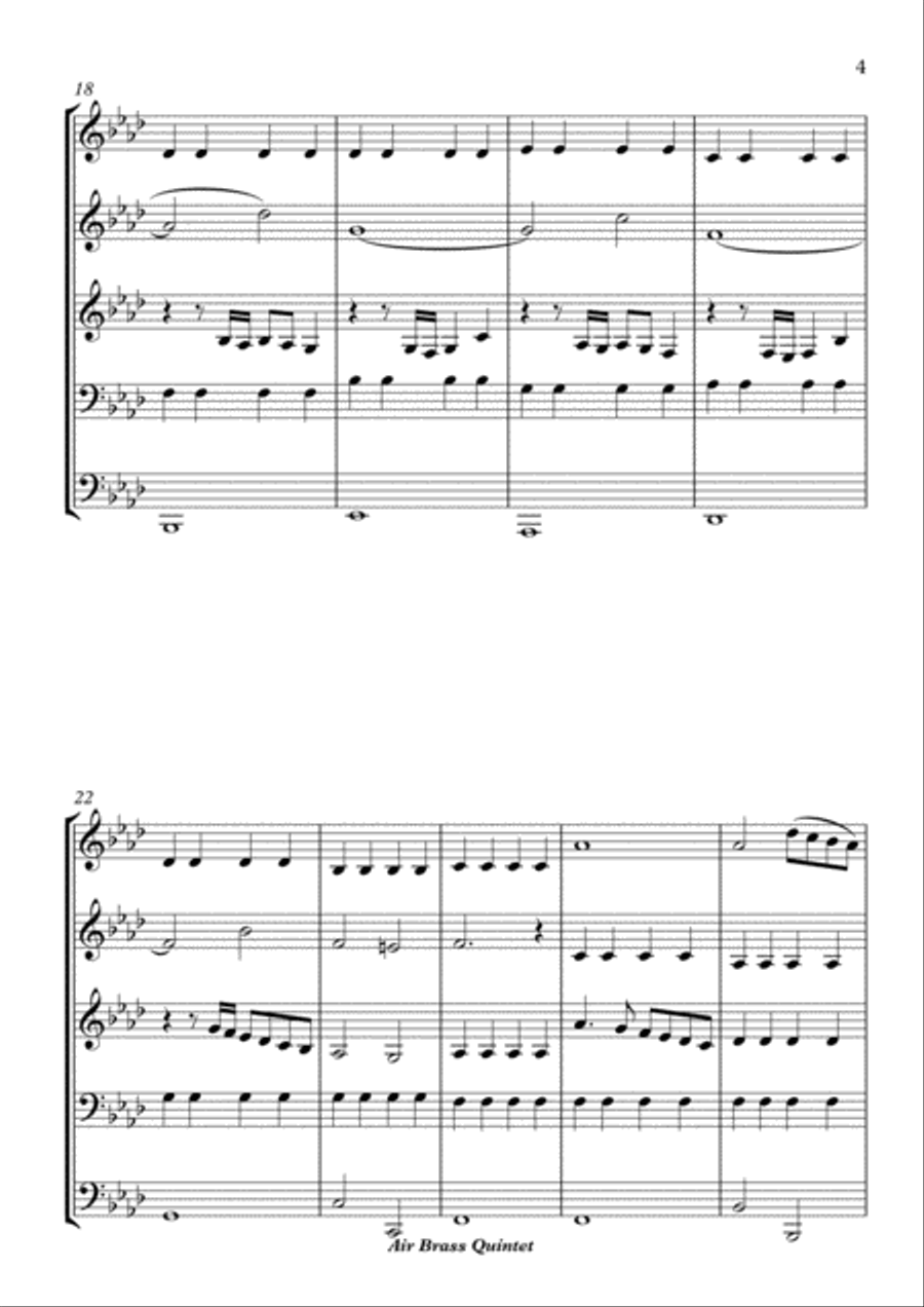 Ave Maria Giulio Caccini Ave Maria Giulio Caccini Brass Ensemble scores gallery preview page 6