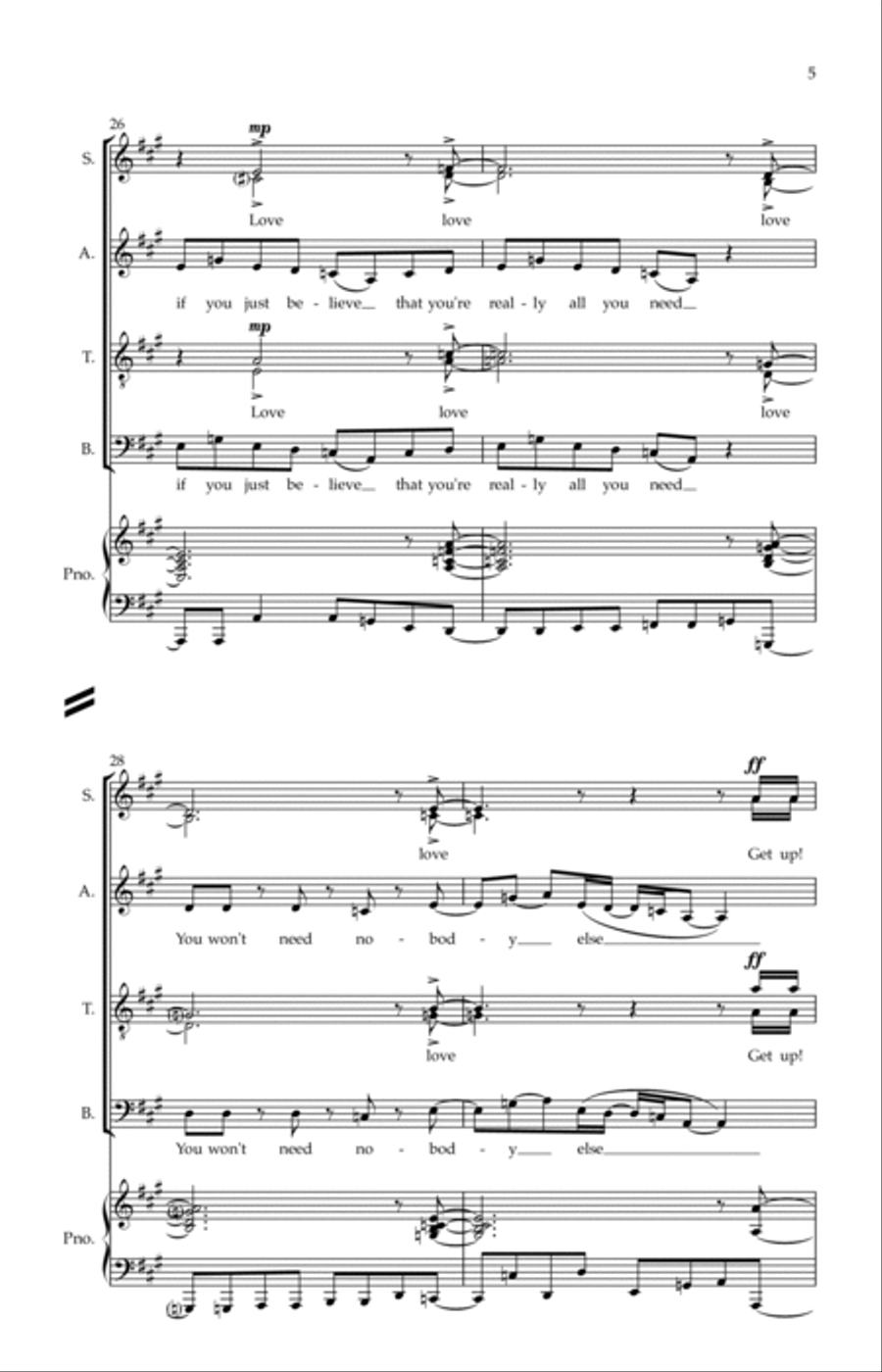 Love Yourself Love Yourself 4-Part scores gallery preview page 5