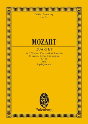 Book cover for String Quartet in B-flat Major, K. 458