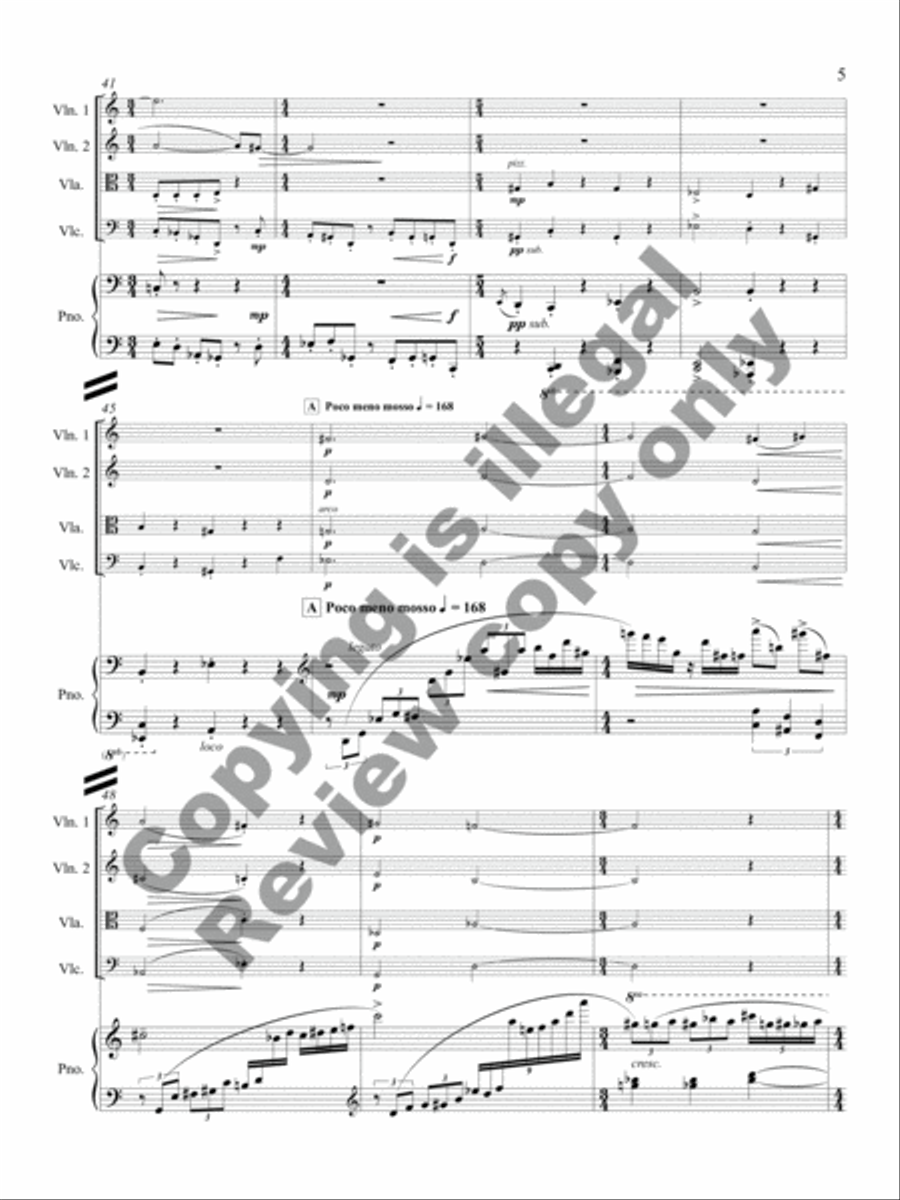 Revelations Piano Quintet scores gallery preview page 7