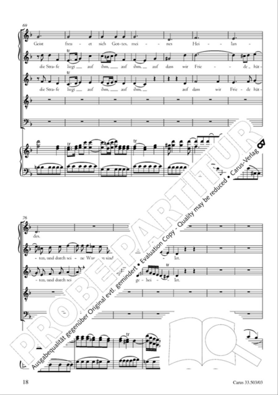 Passion according to St. Matthew (Passions-Musik nach dem Evangelisten Matthaus) SSATB scores gallery preview page 19