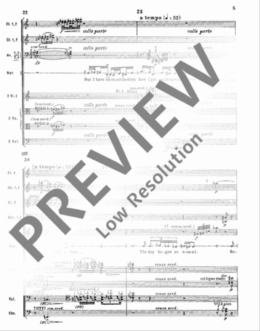 A Survivor from Warsaw Men's Choir scores gallery preview page 20