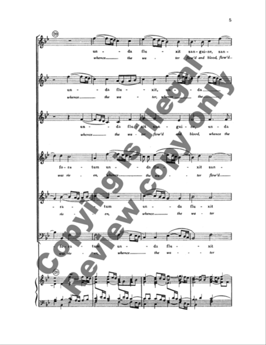 Ave verum Corpus (Hail, true body) Divisi scores gallery preview page 5