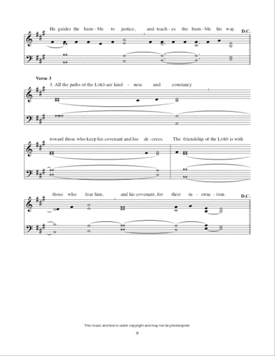 Lectionary Psalms for Advent and Christmas Unison Choir scores gallery preview page 10