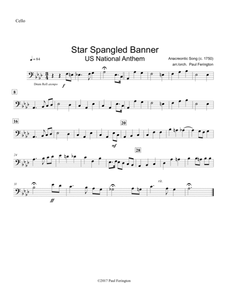 "Star Spangled Banner" / US National Anthem for Full Orchestra image number null