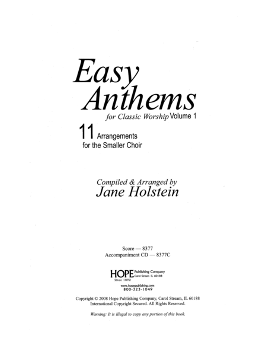 Easy Anthems, Vol. 1 image number null