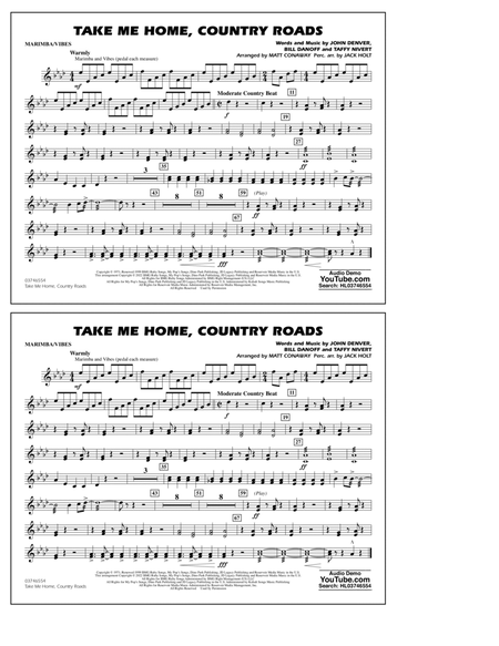 Take Me Home, Country Roads (arr. Matt Conaway) - Vibes/Marimba