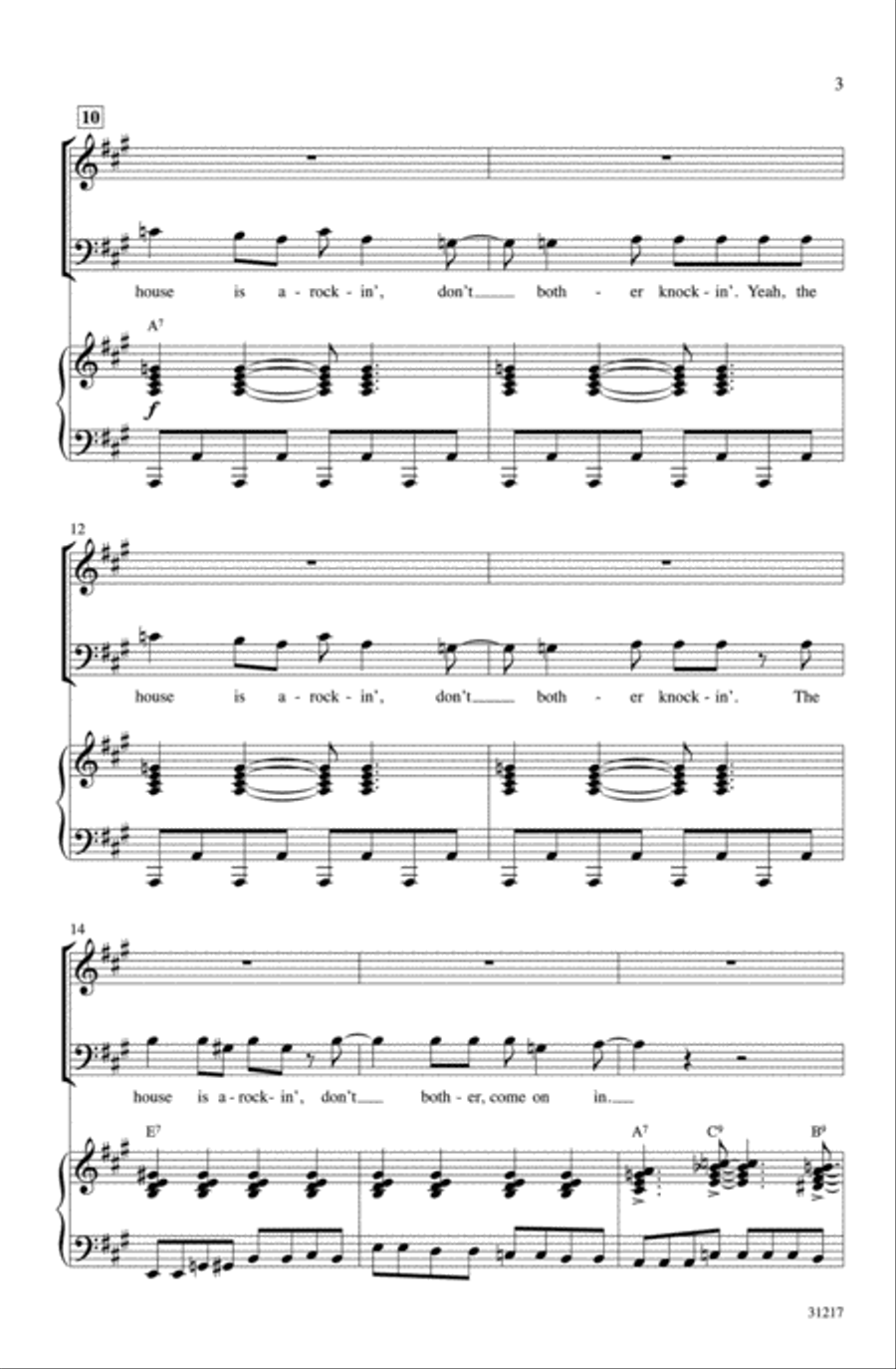 The House Is Rockin' 3-Part scores gallery preview page 3
