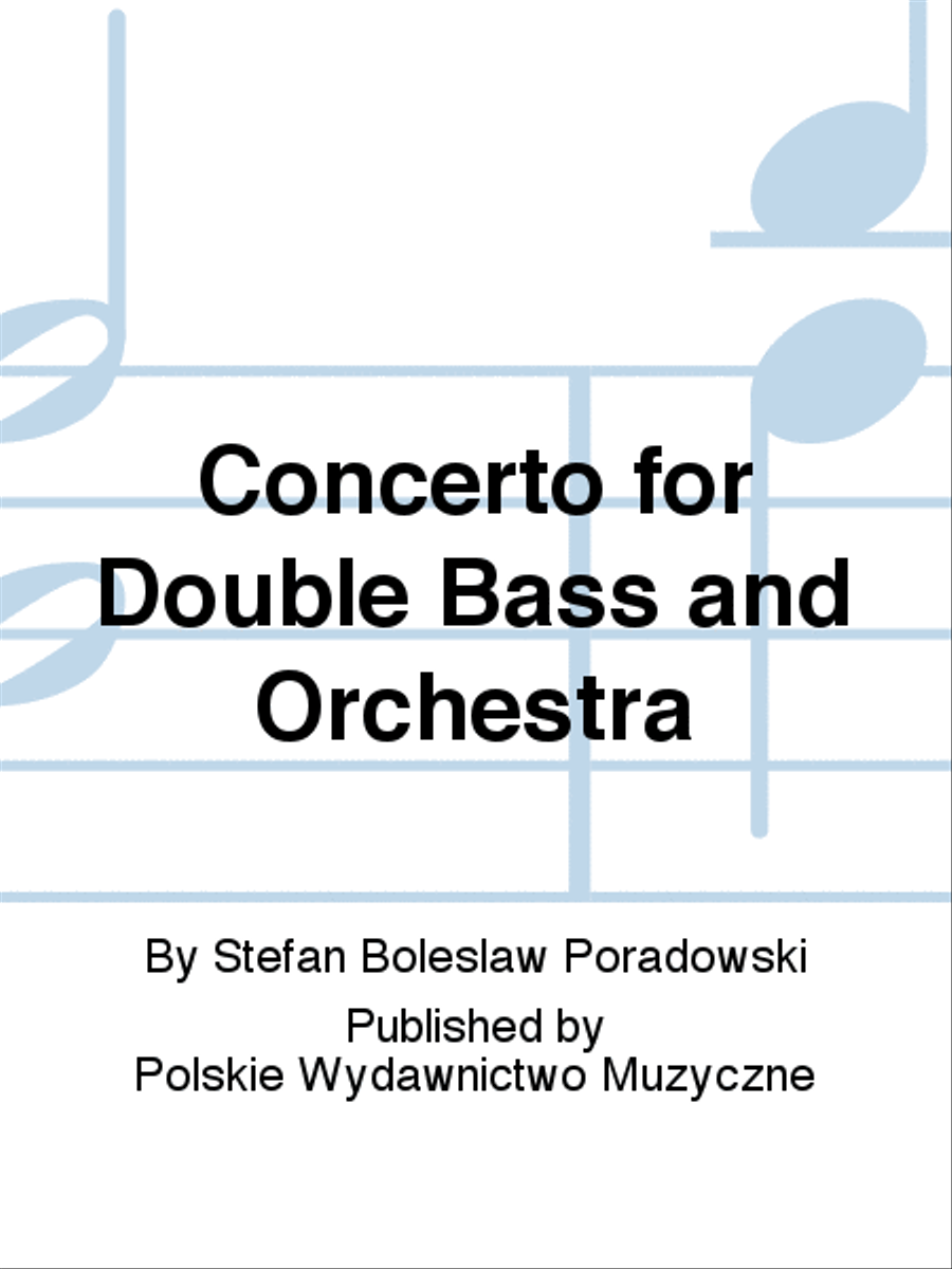 Concerto for Double Bass and Orchestra Double Bass scores gallery preview page 1