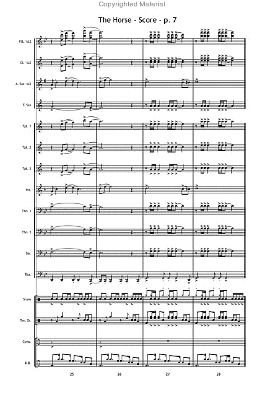The Horse The Horse Marching Band scores gallery preview page 8