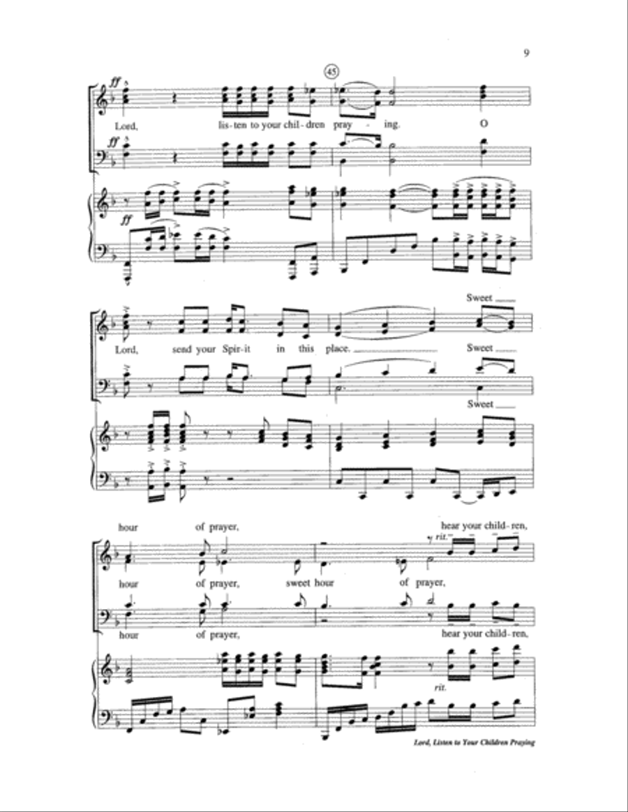 Lord, Listen to Your Children Praying Choir scores gallery preview page 9