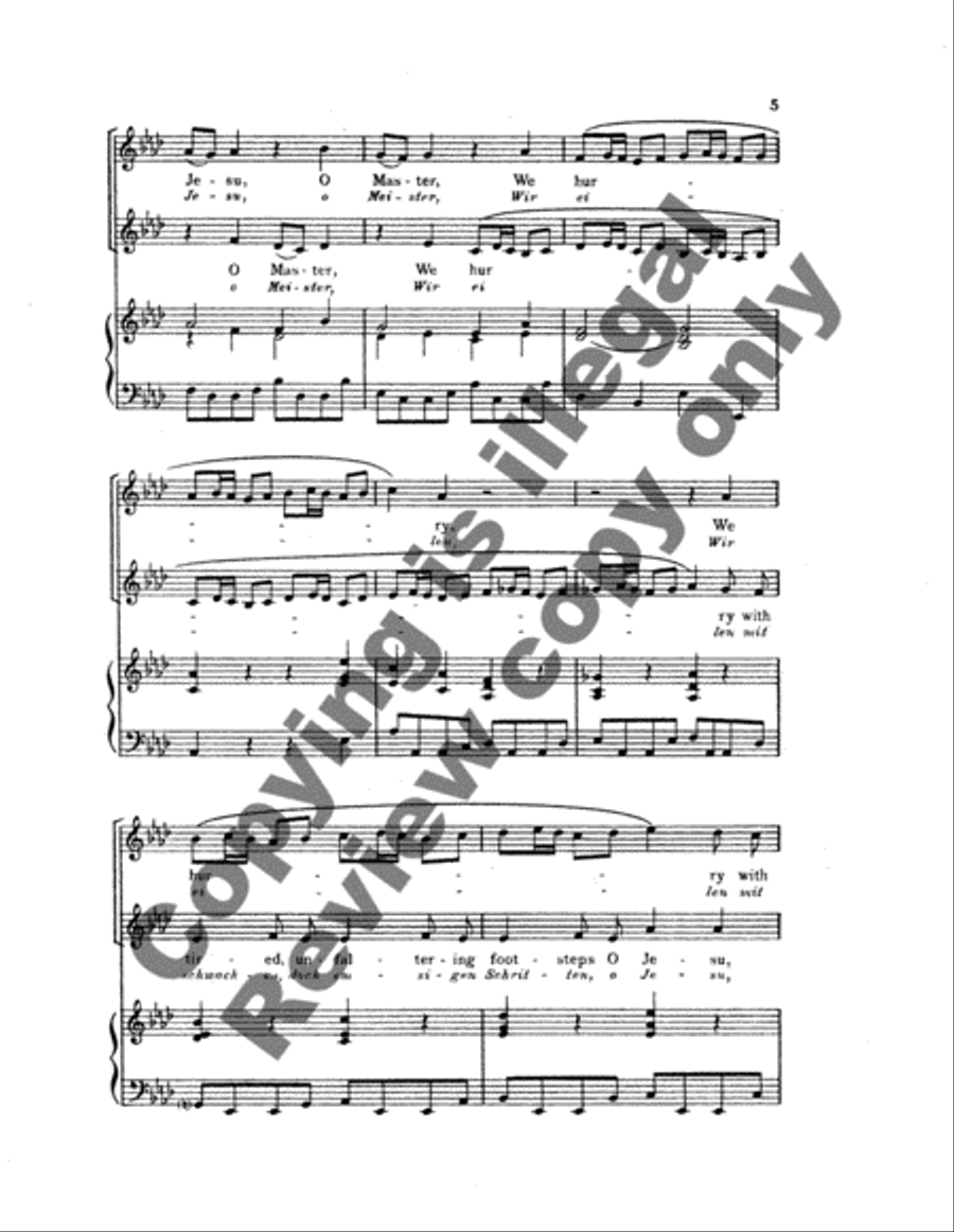 Wir eilen mit schwachen, doch emsigen Schritten (We Hurry with Tired, Unfaltering Footsteps) SA scores gallery preview page 4