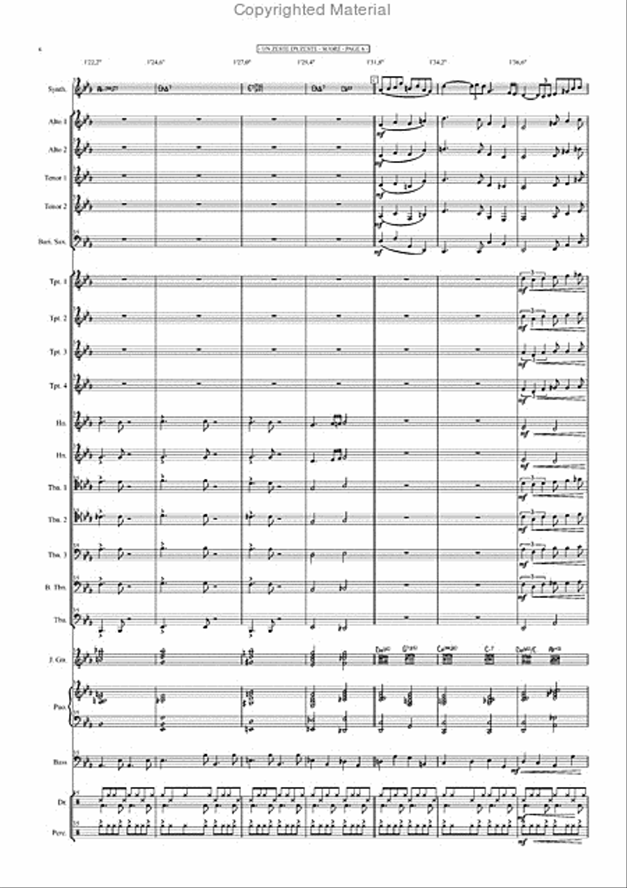UN ZESTE D'UZESTE Big Band & Synthe Jazz Ensemble scores gallery preview page 7