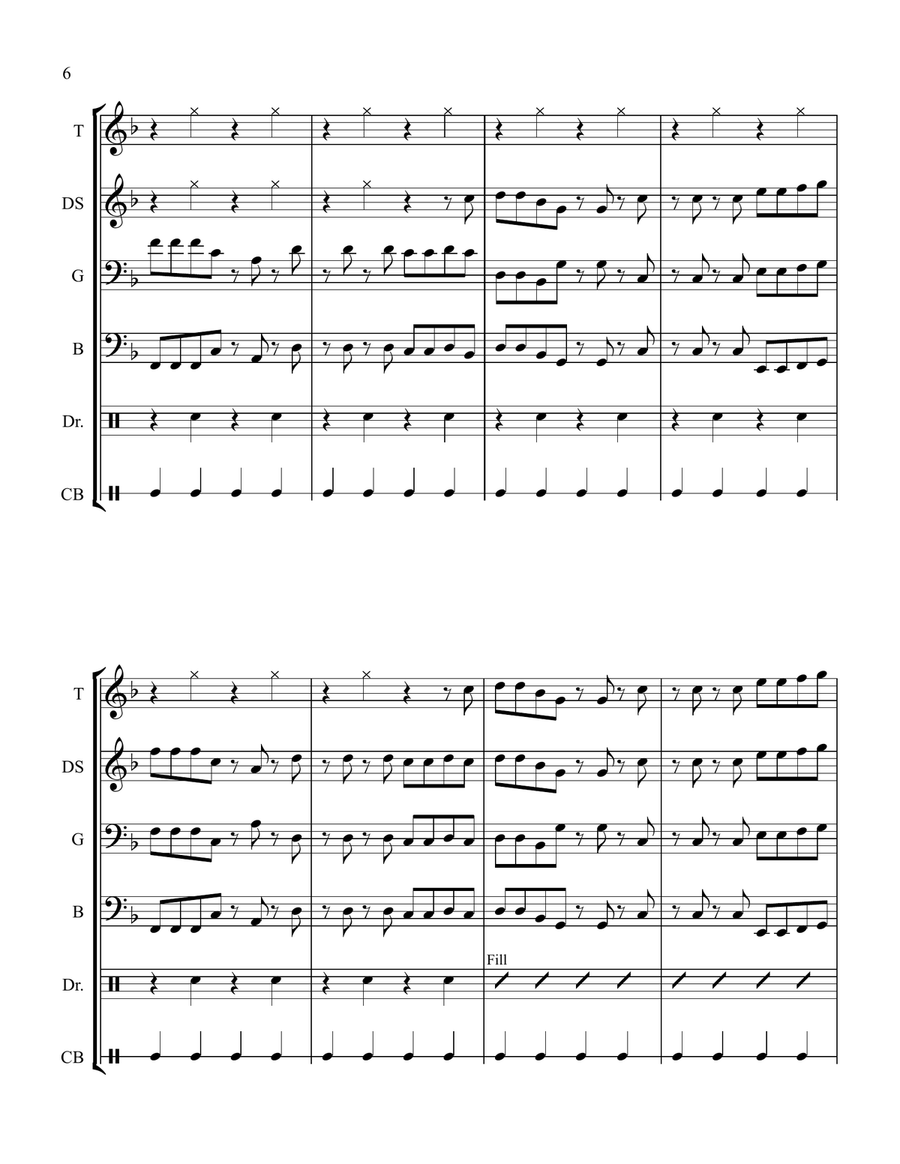 Take On Me Percussion Ensemble scores gallery preview page 6