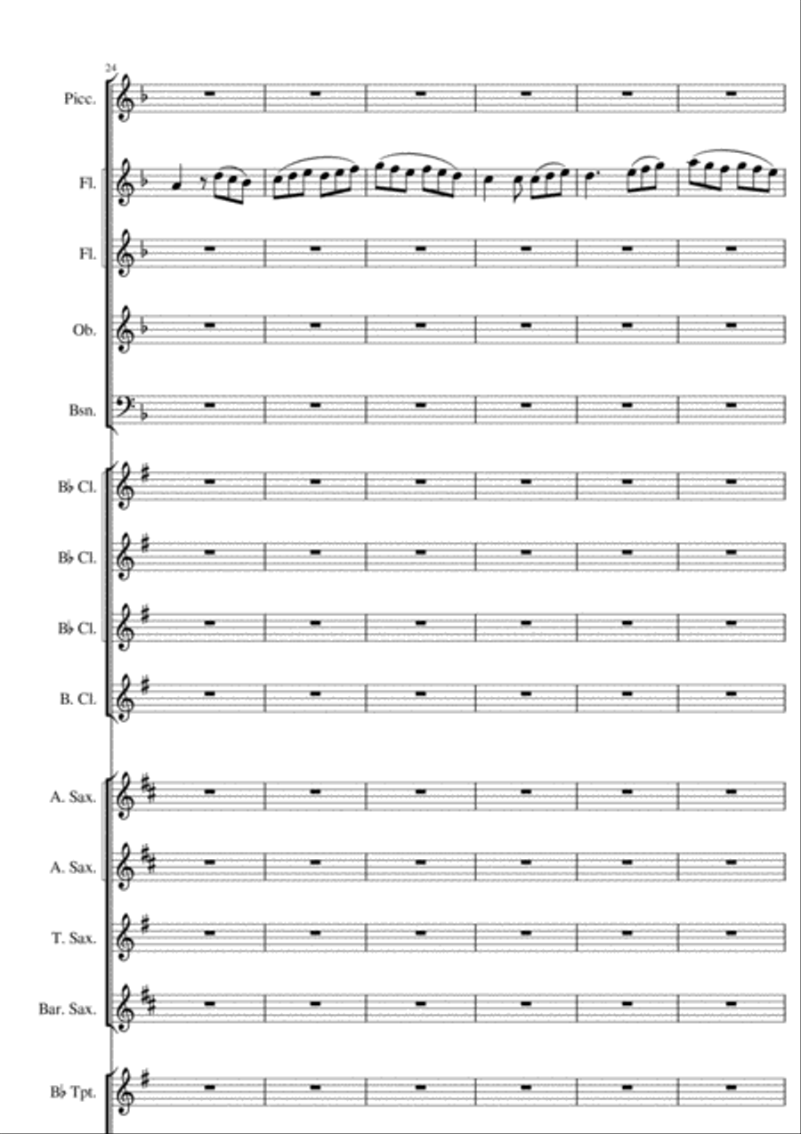 Running of the Horses Concert Band scores gallery preview page 6