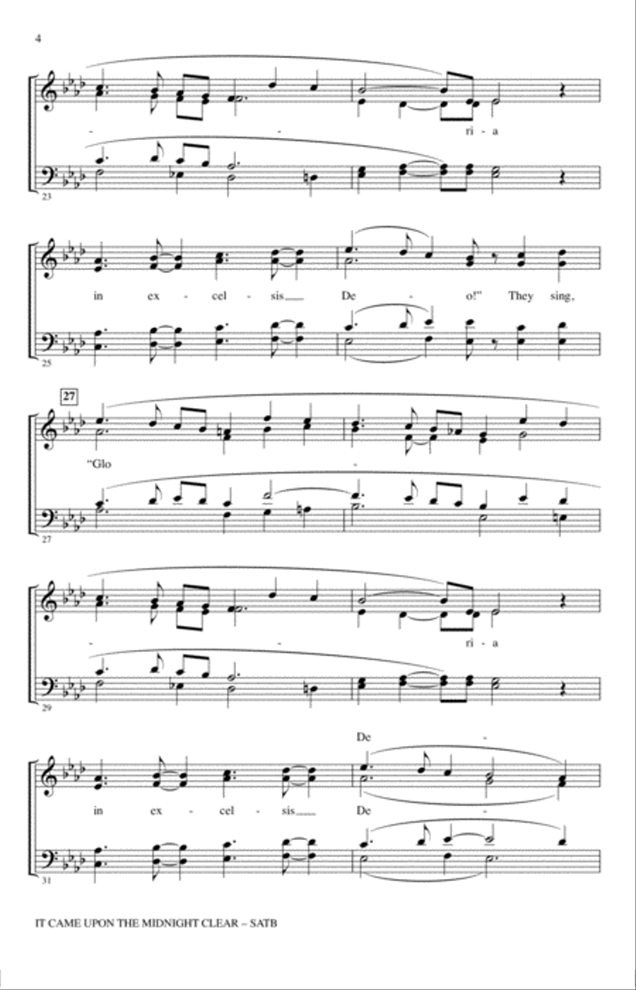 It Came Upon The Midnight Clear 4-Part scores gallery preview page 3