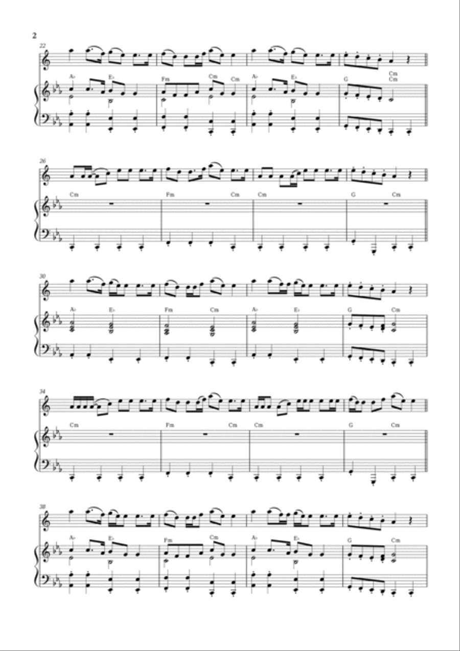 Wellerman Baritone Saxophone scores gallery preview page 2