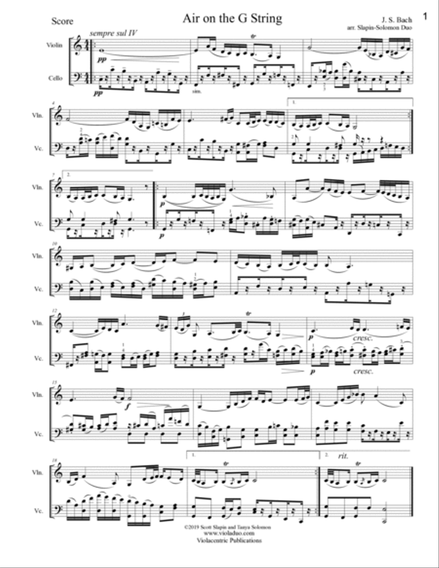 The Slapin-Solomon Duo's Big Gig Book for Violin and Cello String Duet scores gallery preview page 4