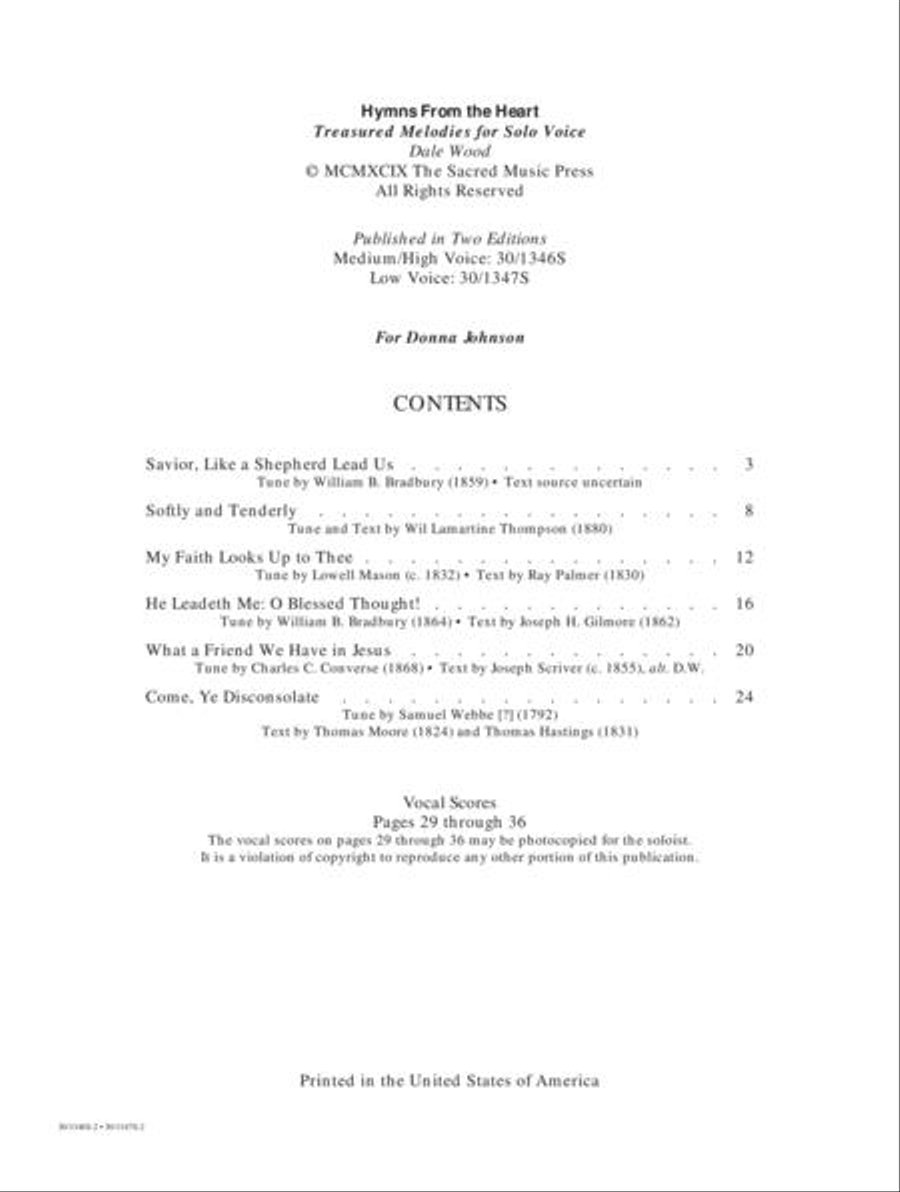 Hymns from the Heart - Low Voice Low Voice scores gallery preview page 3