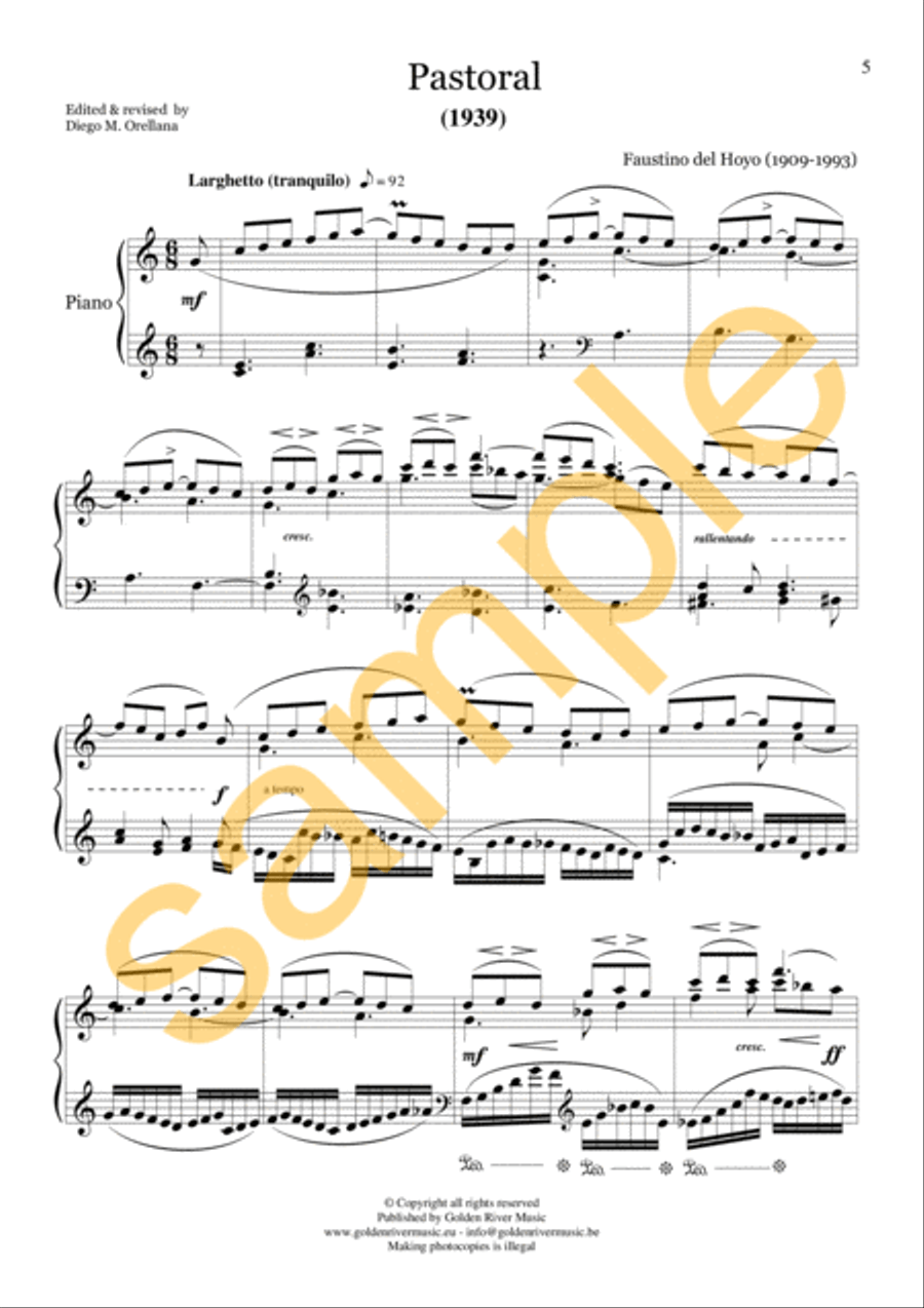 Pastoral Piano Solo scores gallery preview page 3
