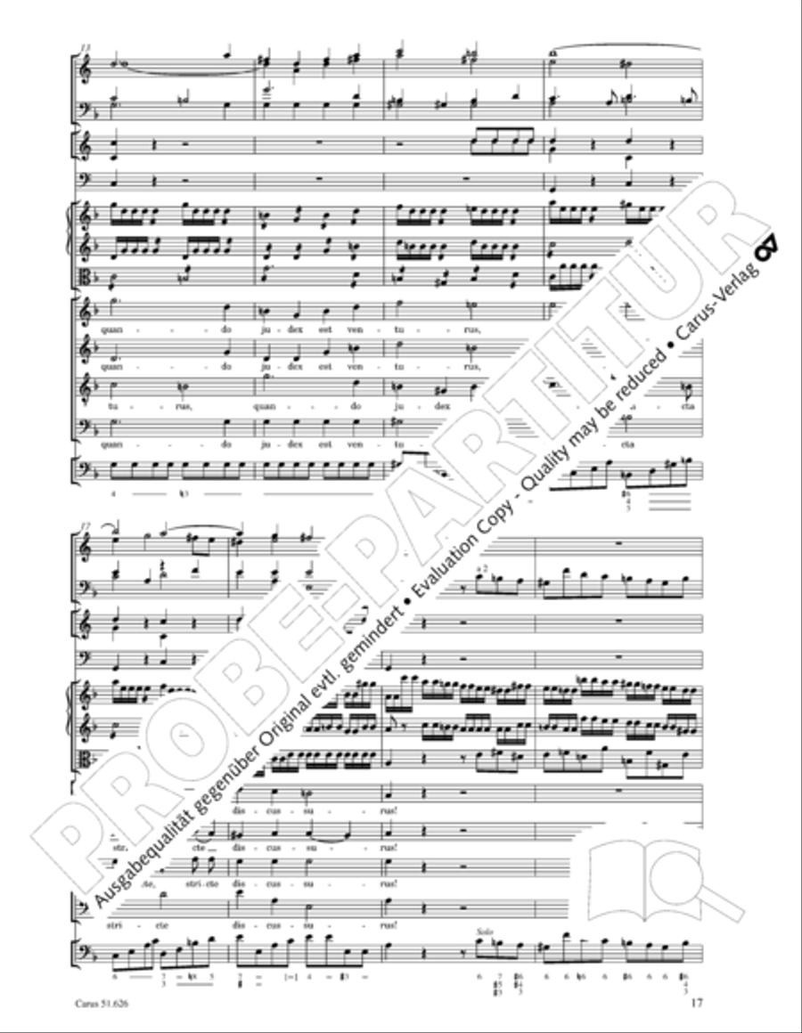 Missa longa in C major (Missa longa in C) 4-Part scores gallery preview page 29